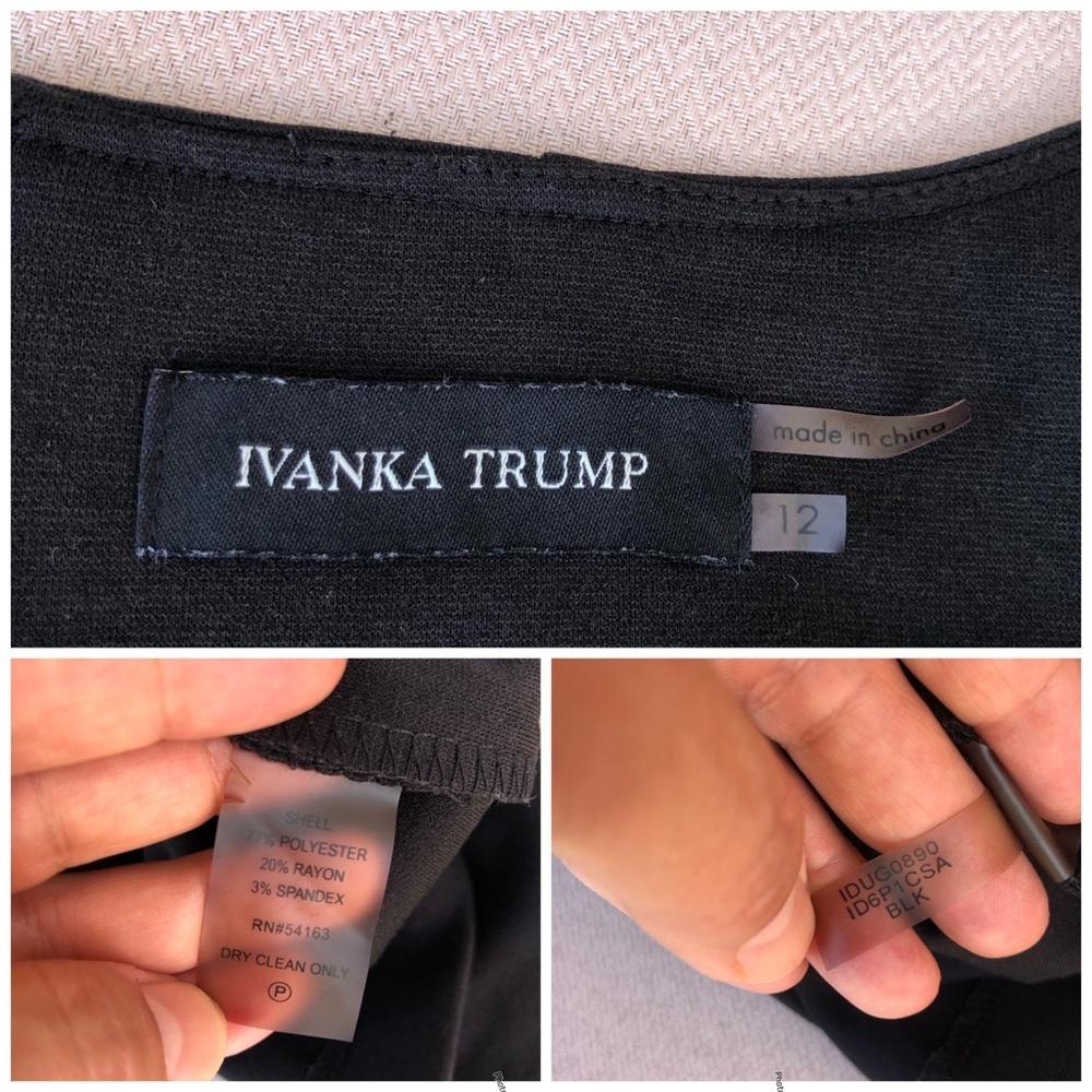 Ivanka Trump Toggle-neck Ponte Sheath Sleeveless Dress Black Size 12 - Picture 14 of 14